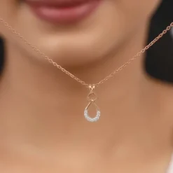 Rose Gold Twinkling Drops Diamond Pendant