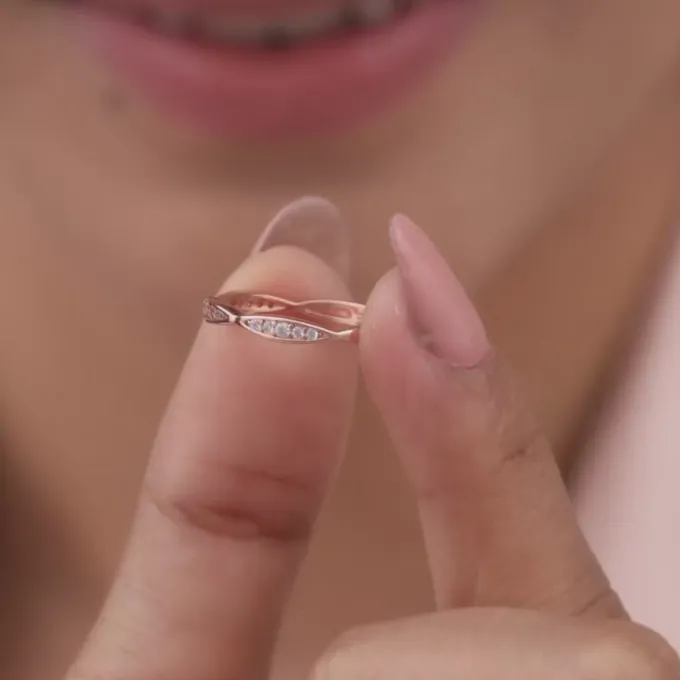 Rose Gold Twisty Turns Ring