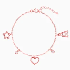Rose Gold Valentine's Charm Bracelet