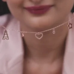 Rose Gold Valentine's Charm Bracelet
