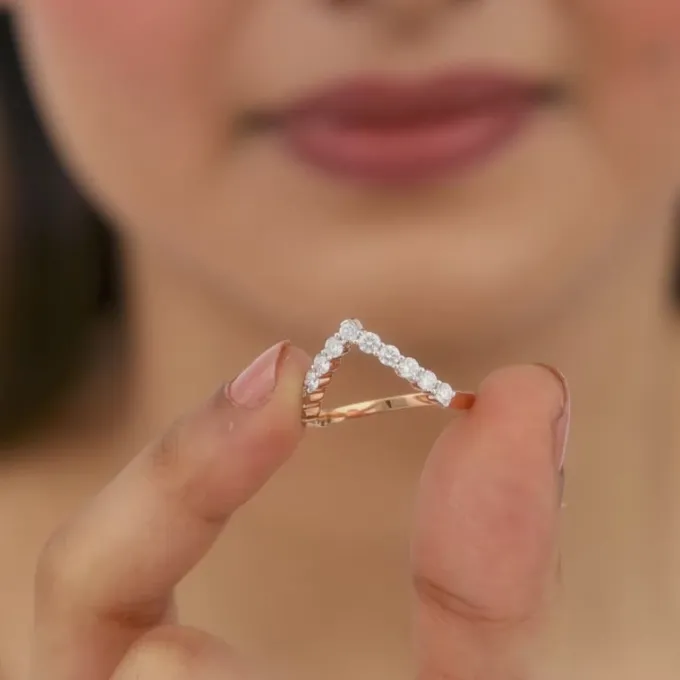 Rose Gold Vanki Diamond Ring