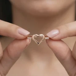 Rose Gold Velora Heart Ring (Size 12)
