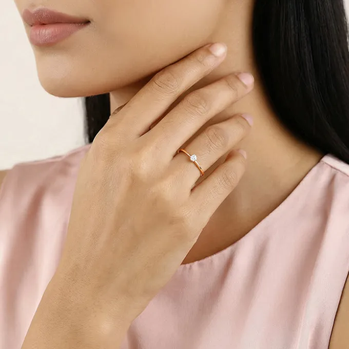 Rose Gold Velora Spark Ring