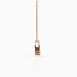Rose Gold Velvet Aura Pendant with Link Chain