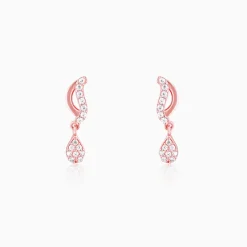 Rose Gold Wavecrest Earrings