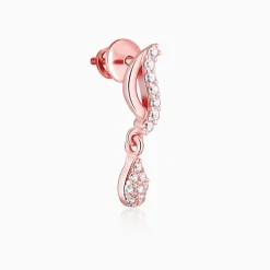 Rose Gold Wavecrest Earrings