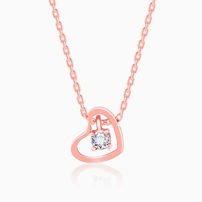 Rose Gold Whole Heart Necklace