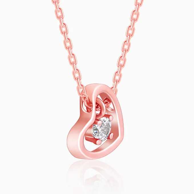 Rose Gold Whole Heart Necklace