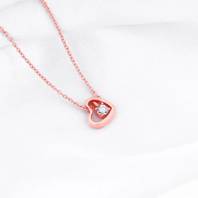 Rose Gold Whole Heart Necklace