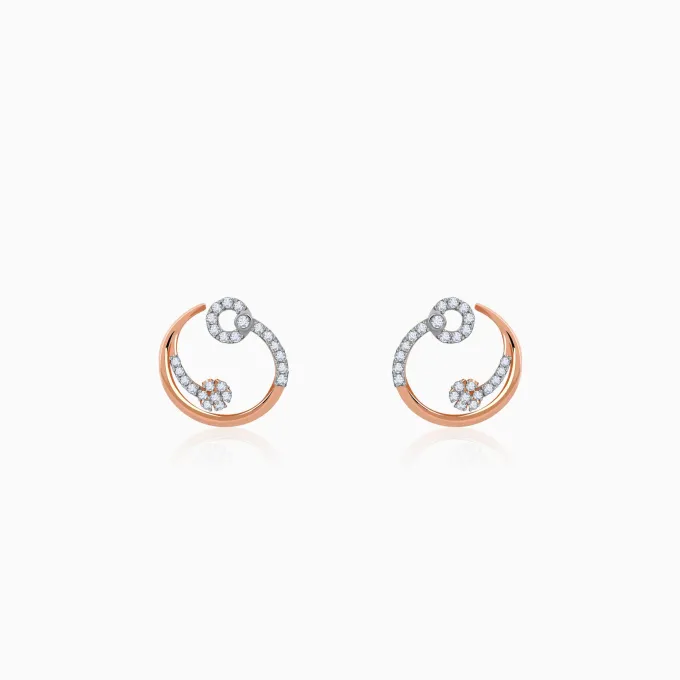 Rose Gold Wildflower Lab Grown Diamond Earrings