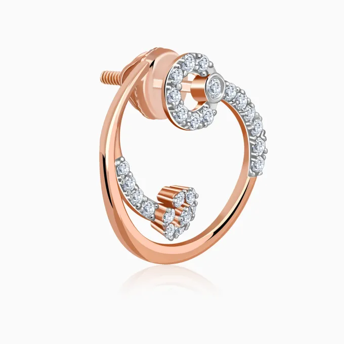 Rose Gold Wildflower Lab Grown Diamond Earrings