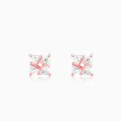 Rose Gold Windmill Stud Earrings