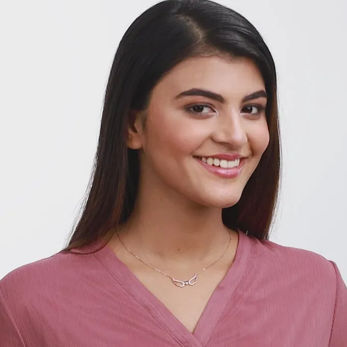 Rose Gold Wing It With Love Necklace