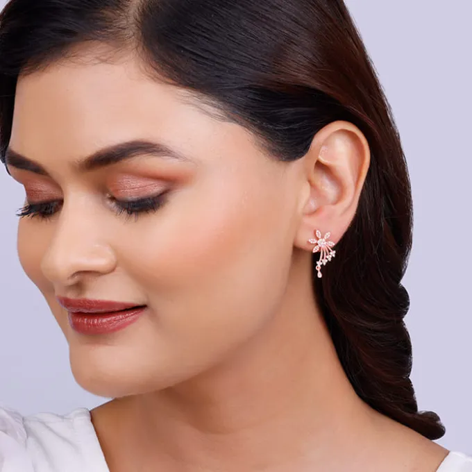 Rose Gold Wings of Shine Earrings