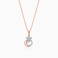 Rose Gold Zinnia Lab Grown Diamond Pendant