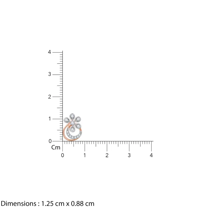 Rose Gold Zinnia Lab Grown Diamond Stud Earrings