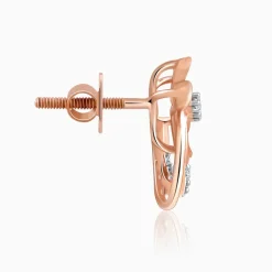 Rose Gold Zinnia Lab Grown Diamond Stud Earrings