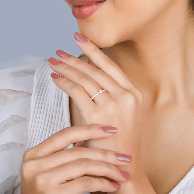 Rose Gold Zircon Epitome of Love Ring