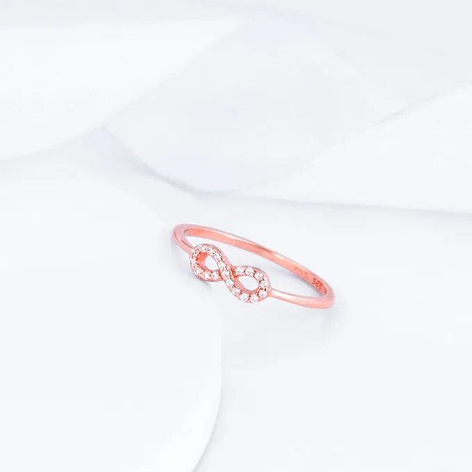 Rose Gold Zircon Loop of Hope Ring