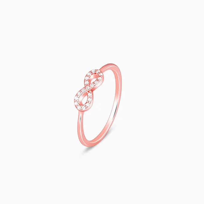 Rose Gold Zircon Loop of Hope Ring