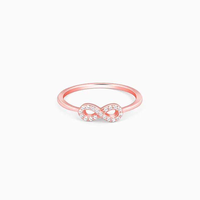 Rose Gold Zircon Loop of Hope Ring