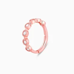 Rose Gold Zircon Melange Ring (Size 12)