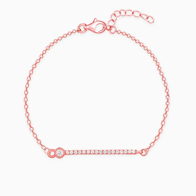 Rose Gold Zircon Minimal Bracelet