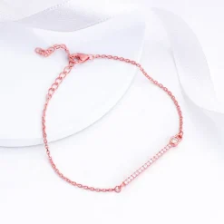 Rose Gold Zircon Minimal Bracelet