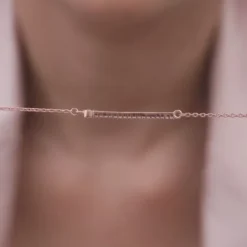 Rose Gold Zircon Minimal Bracelet