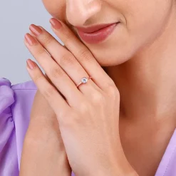 Rose Gold Zircon Shine Ring