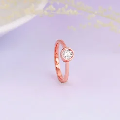 Rose Gold Zircon Shine Ring