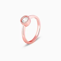 Rose Gold Zircon Shine Ring