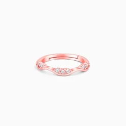 Rose Gold Zircon Tune of Wave Ring
