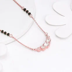 Rose Gold Zirconia Elegance Mangalsutra