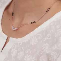 Rose Gold Zirconia Elegance Mangalsutra