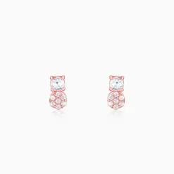 Rose Gold Zirconia Elegance Earrings
