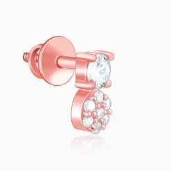 Rose Gold Zirconia Elegance Earrings