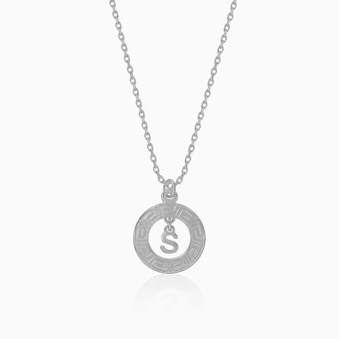 Silver Personalised The Letter Initial Necklace