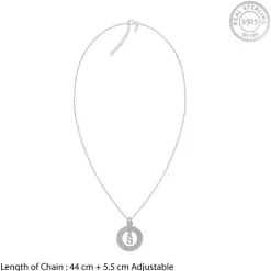 Silver Personalised The Letter Initial Necklace