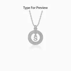 Silver Personalised The Letter Initial Necklace