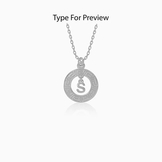 Silver Personalised The Letter Initial Necklace