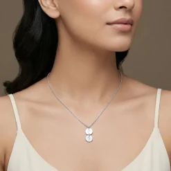 Silver Personalised The Pair Initial Necklace
