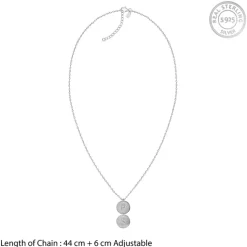 Silver Personalised The Pair Initial Necklace