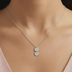 Silver Personalised The Pair Initial Necklace