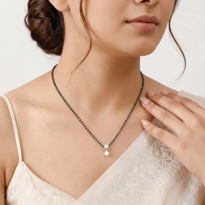 Silver Aadhira Pearl Mangalsutra