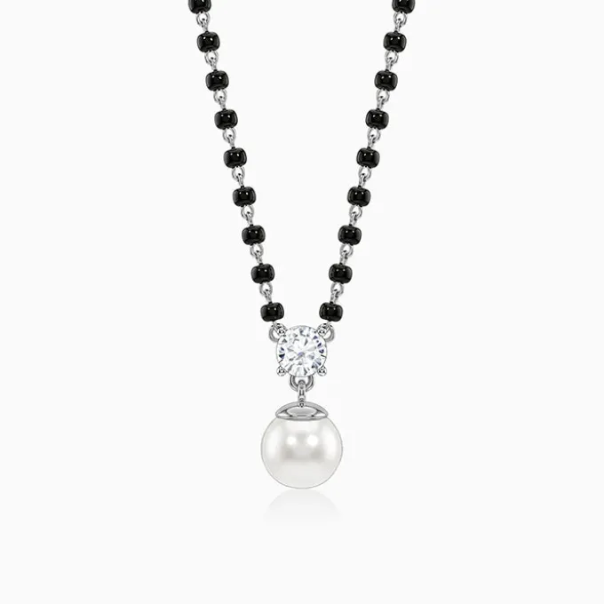 Silver Aadhira Pearl Mangalsutra
