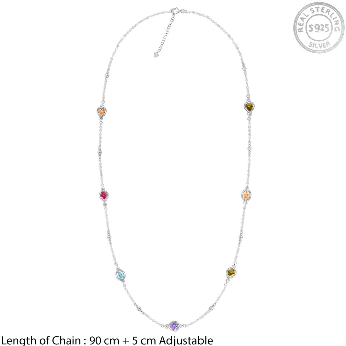 Silver Admiring Charm Necklace