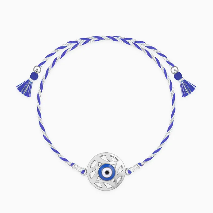 Silver Admiring Evil Eye Rakhi