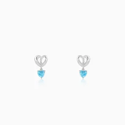 Silver Adore Love Earrings