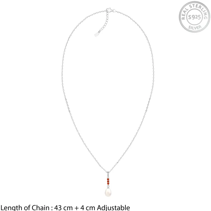 Silver Althea Pendant With Link Chain